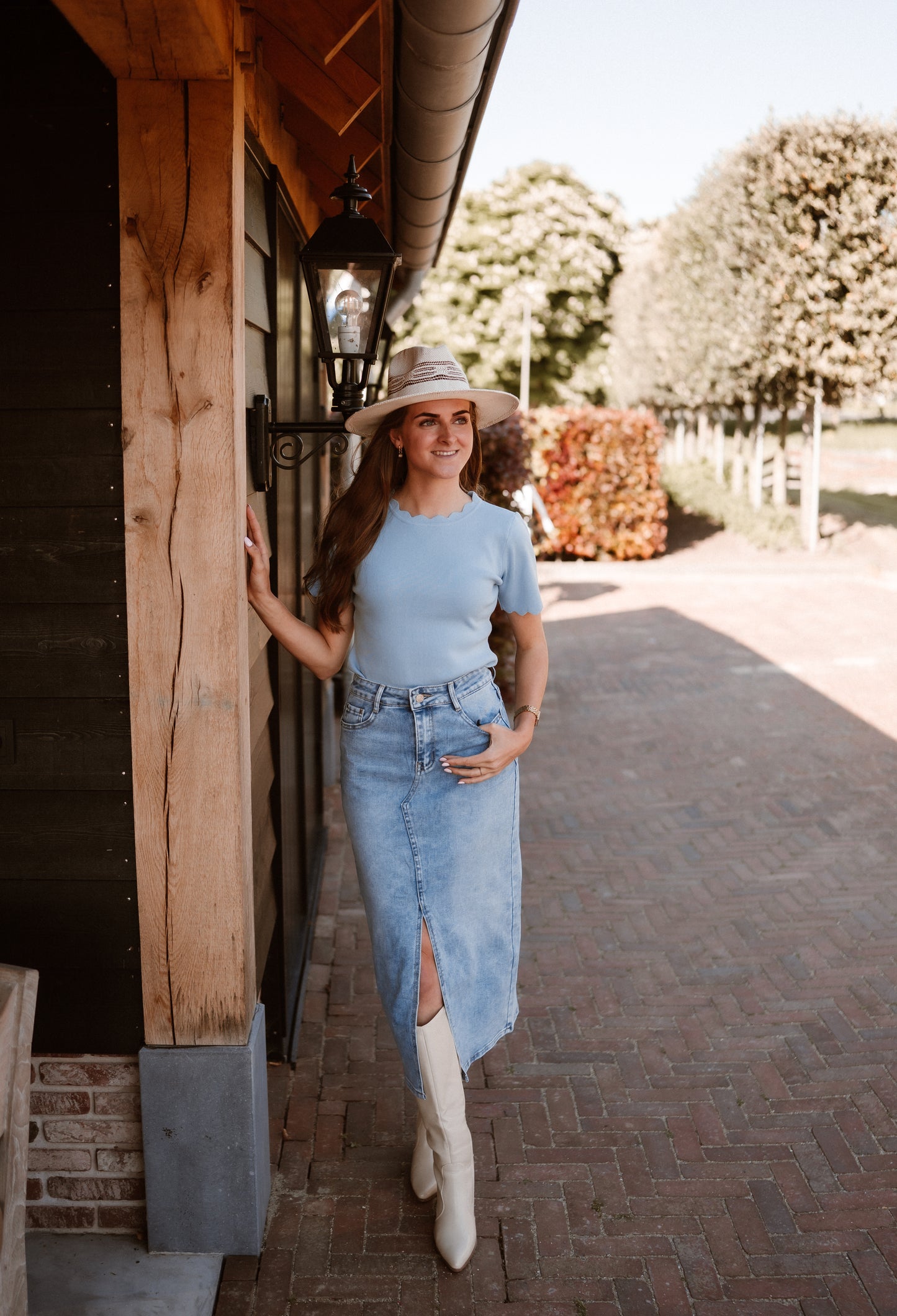 Top Eva blauw