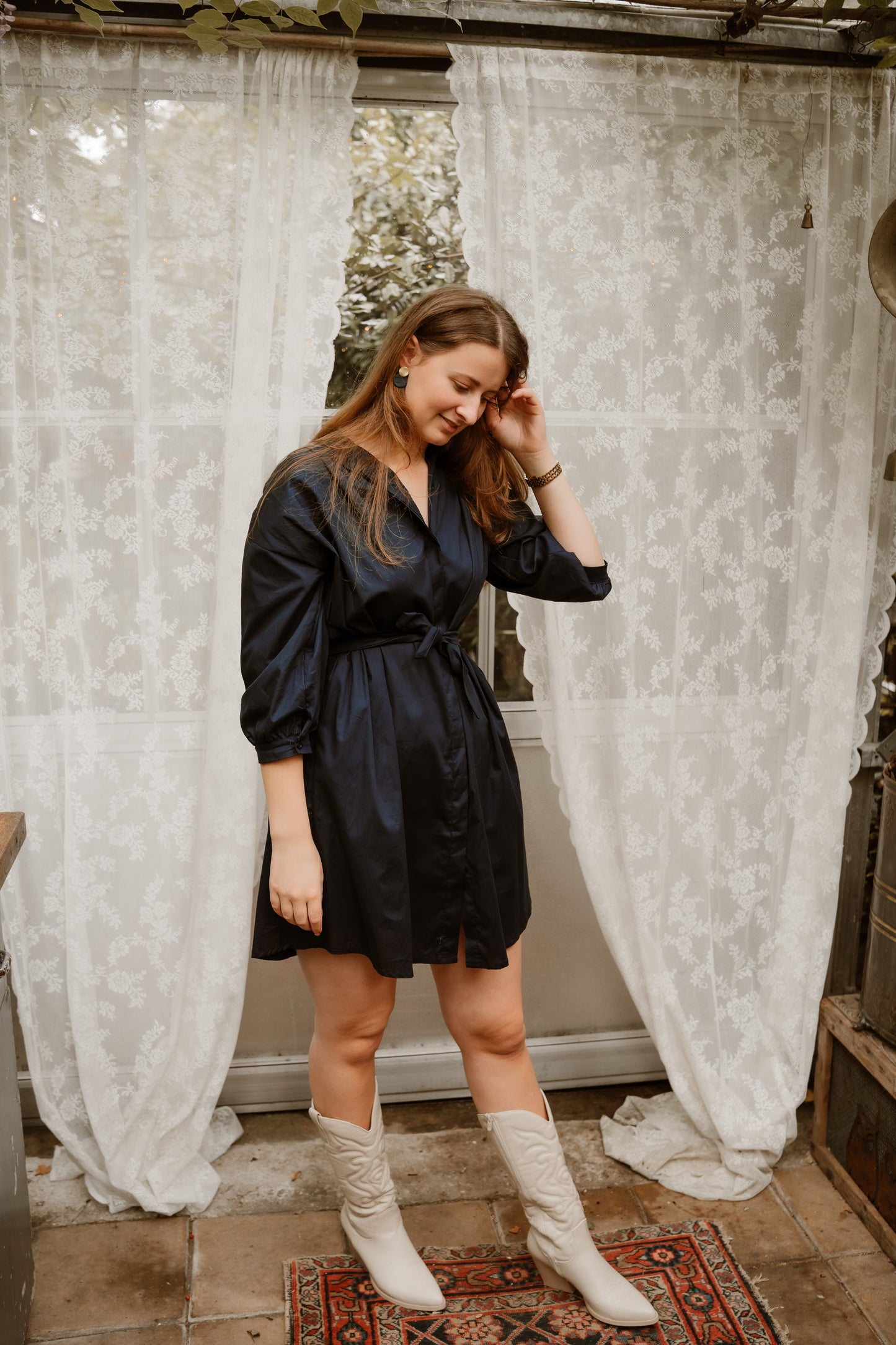 Jurk Romee donkerblauw