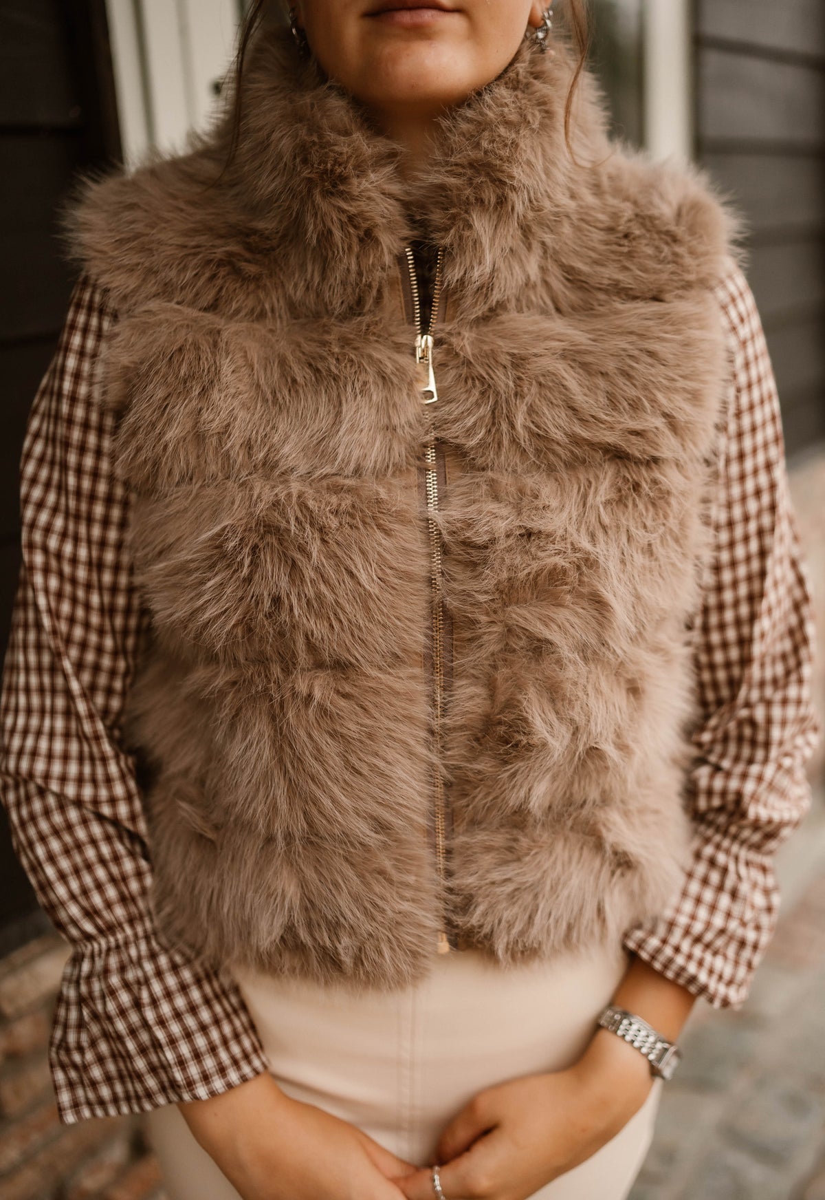 Bontgilet Beige