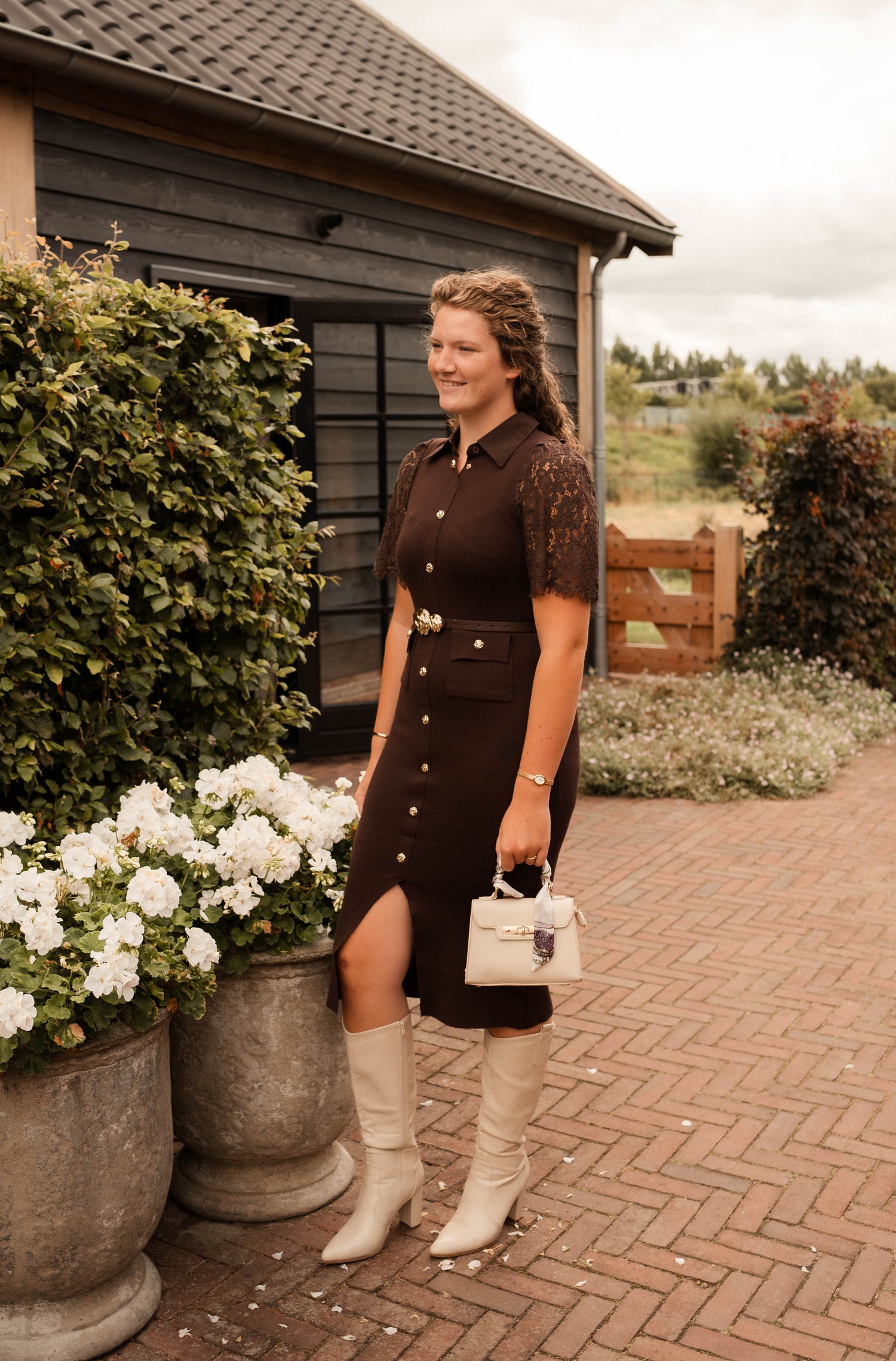 Jurk Amalia Bruin