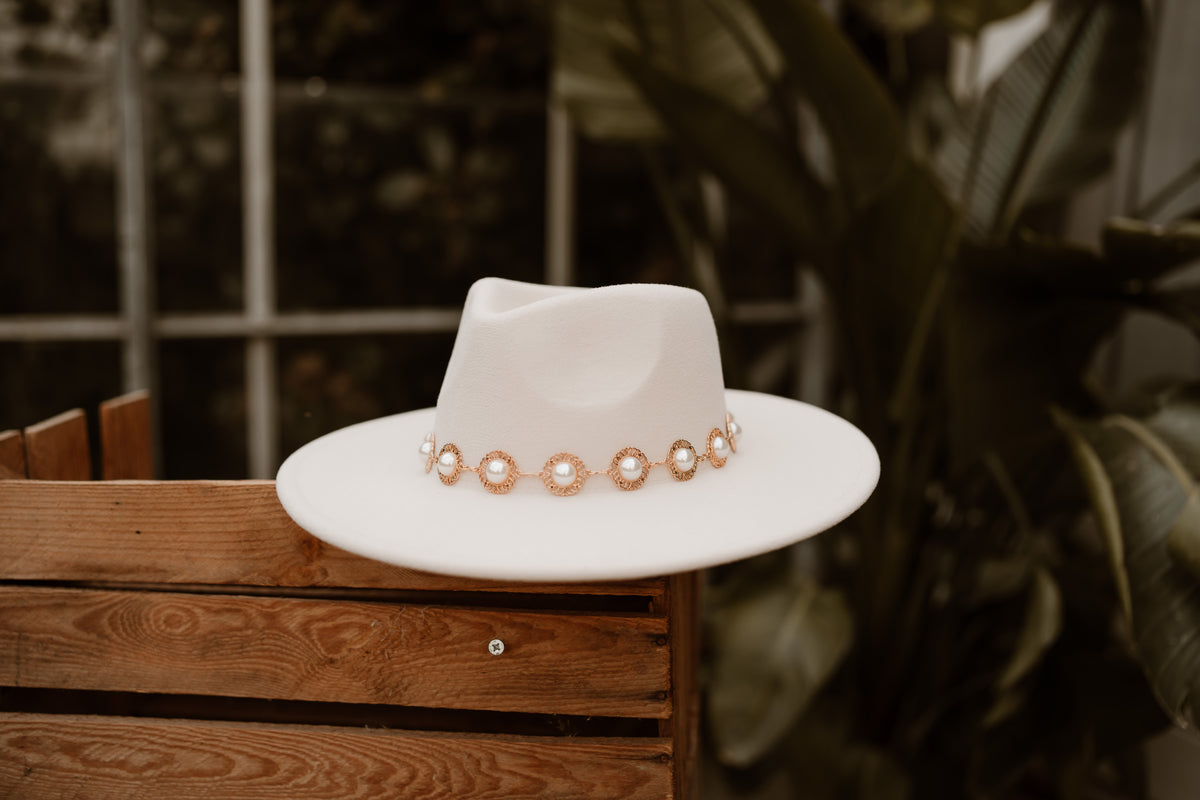 Hoed Pearl beige