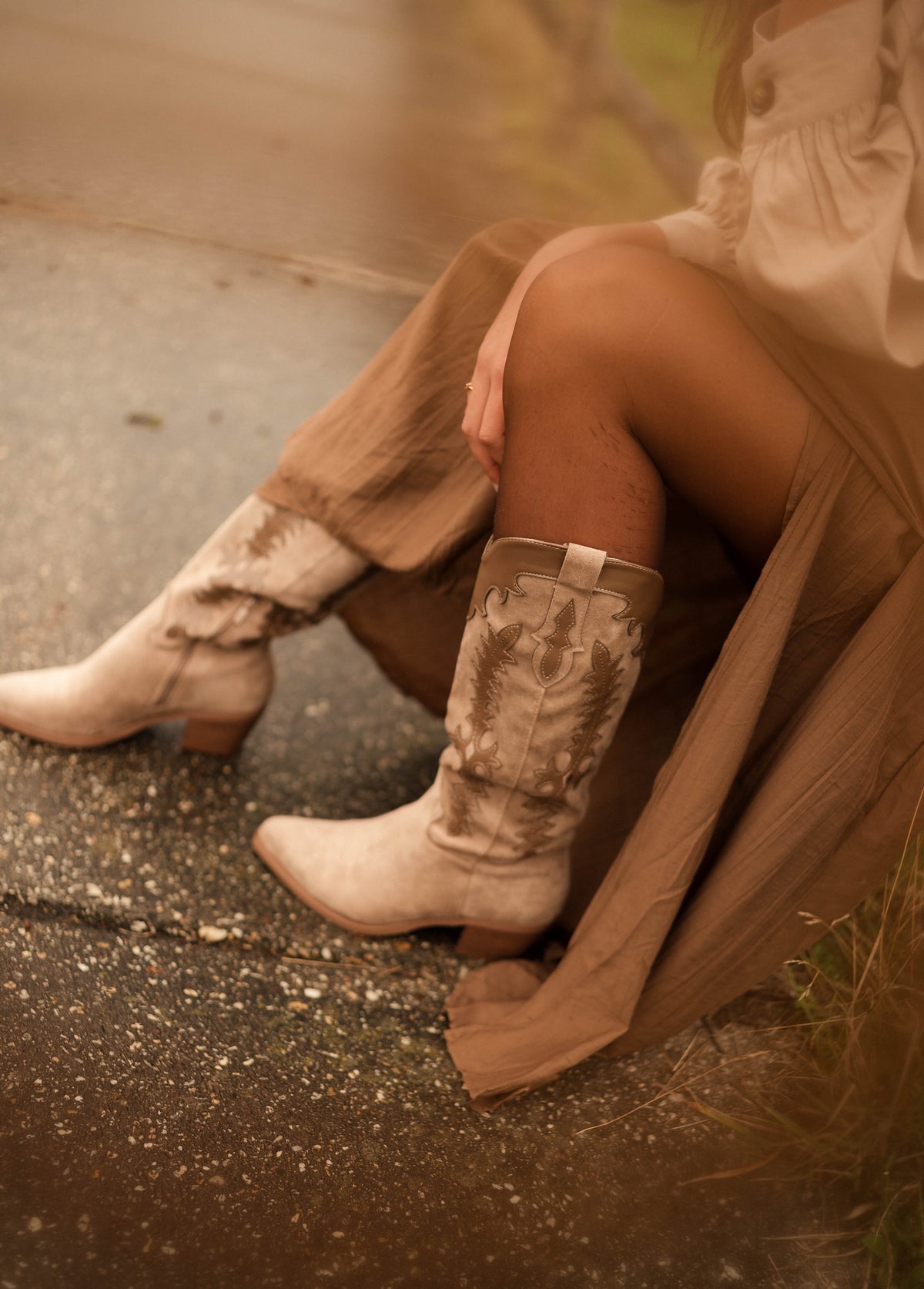 Cowboylaarzen Beige