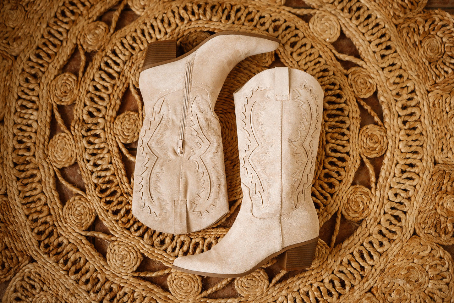 Cowboyboots beige suede