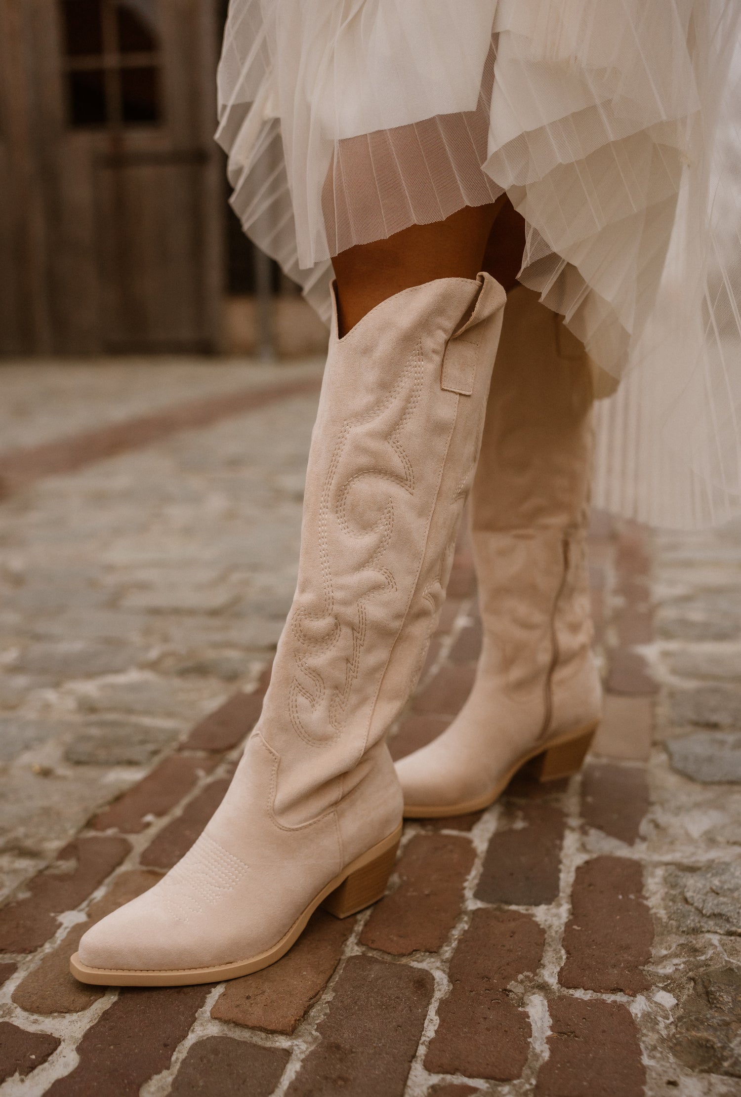 Cowboyboots suede beige