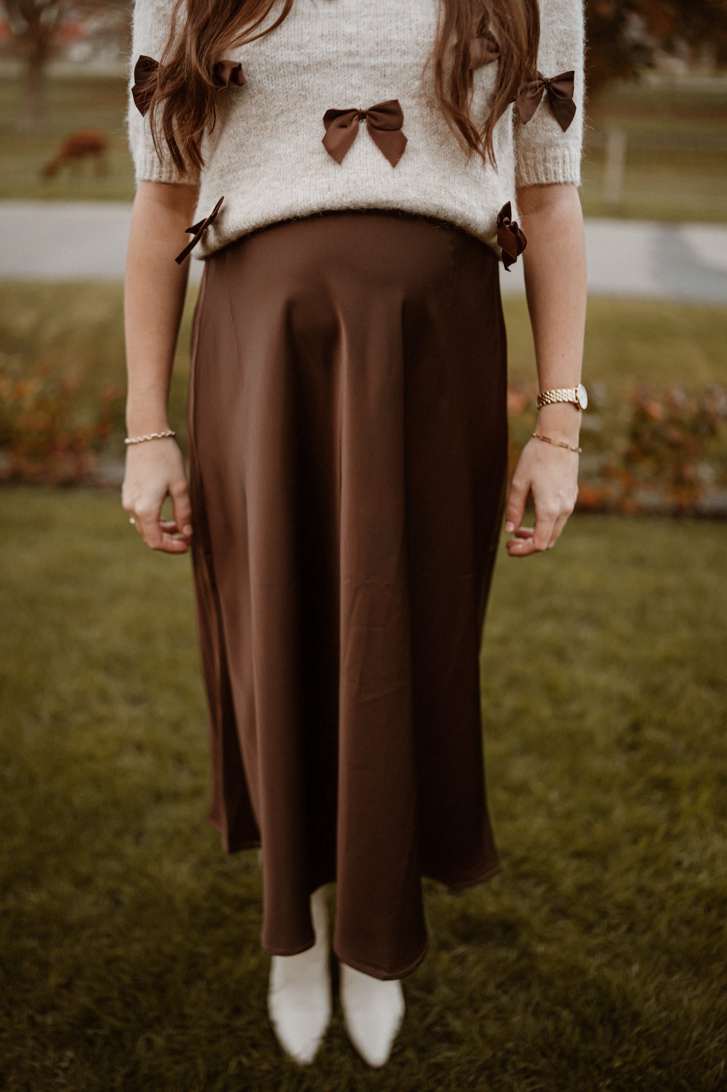 Rok satin chocolate